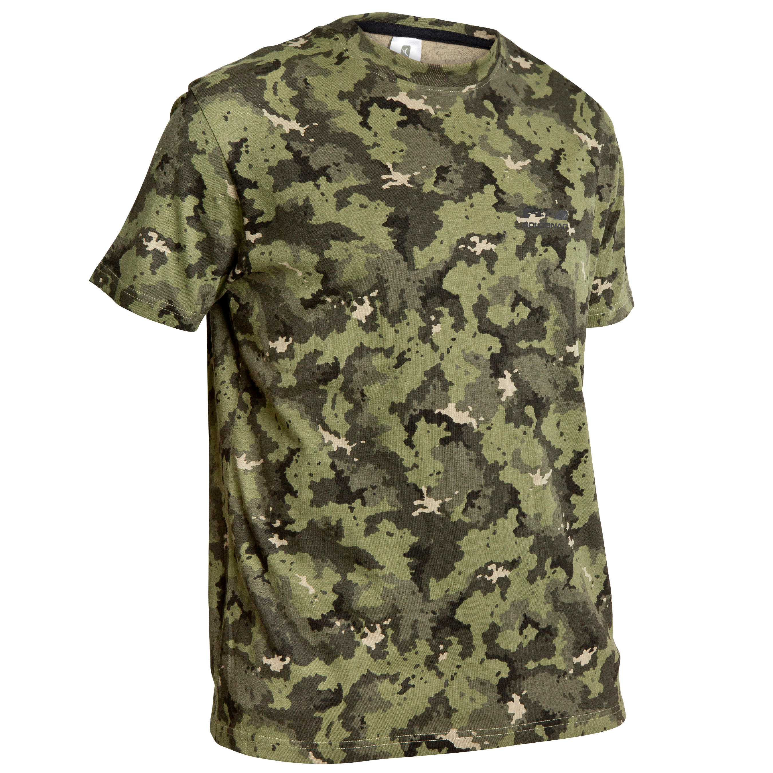 100 Short-Sleeve Hunting T-Shirt - Camouflage Green XL