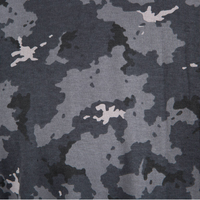 100 Short-Sleeve Hunting T-Shirt - Camouflage Grey