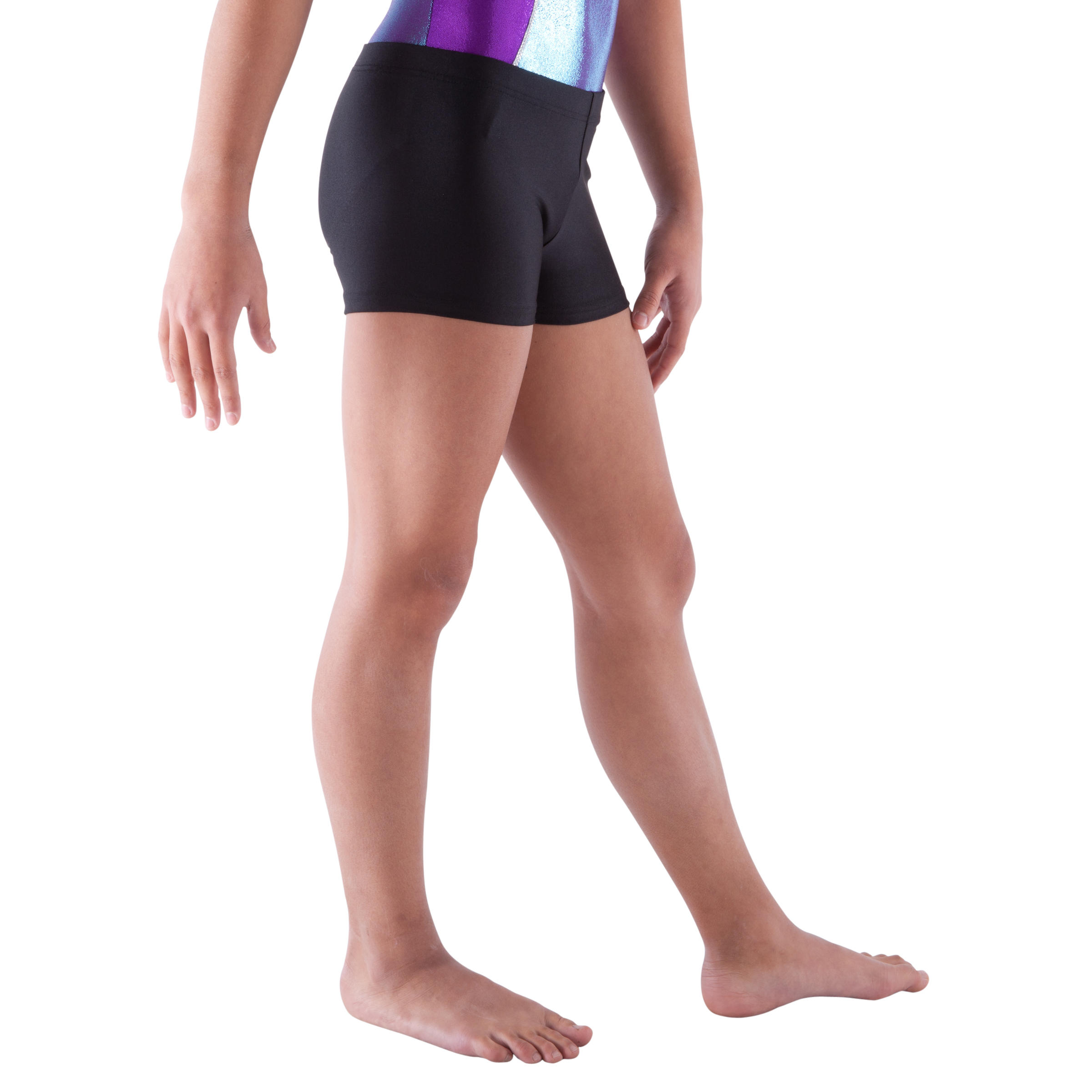 Girls' Sequin Gym Shorty - Black 3/10