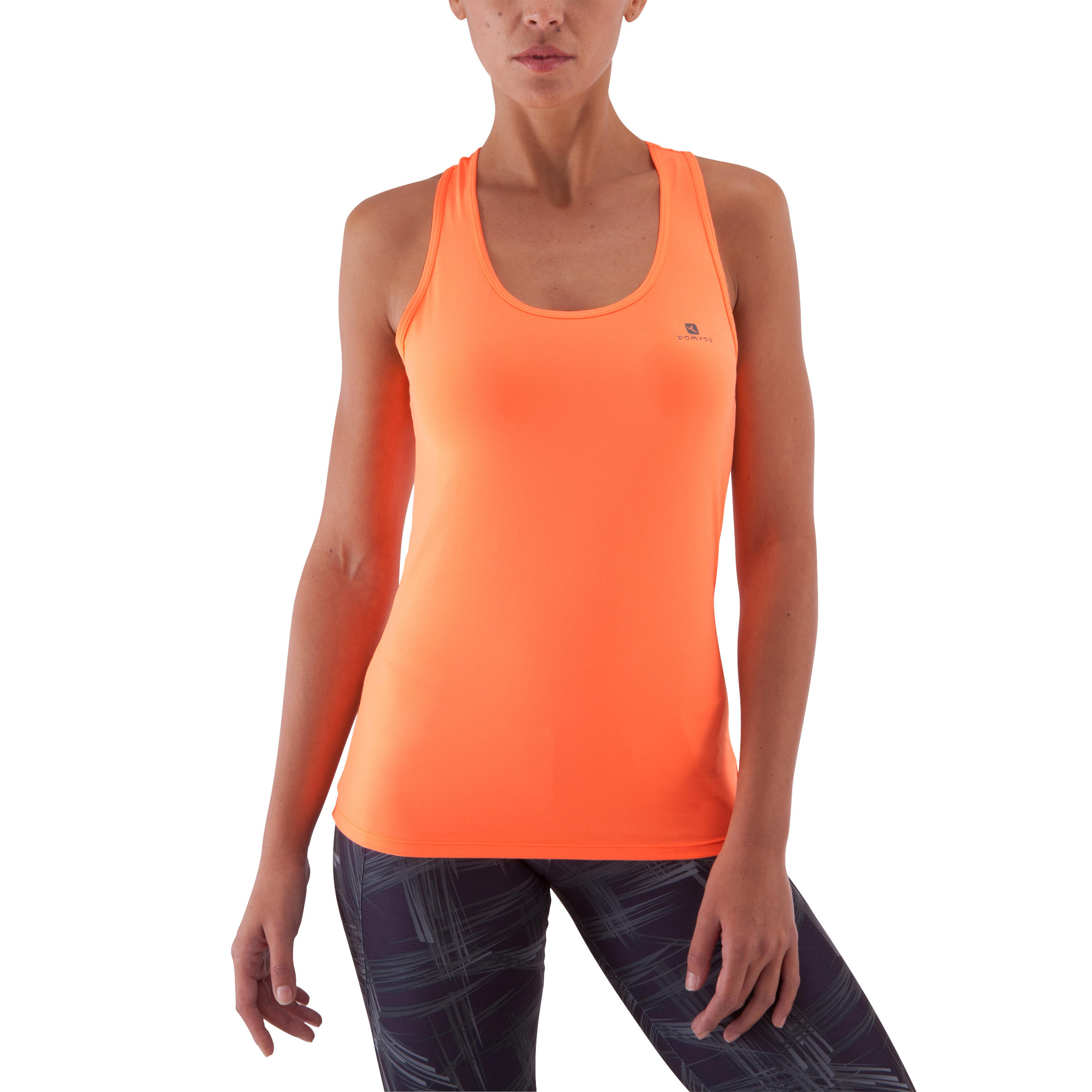 Energy My Top Women's Fitness Tank Top - Neon Orange 2/13