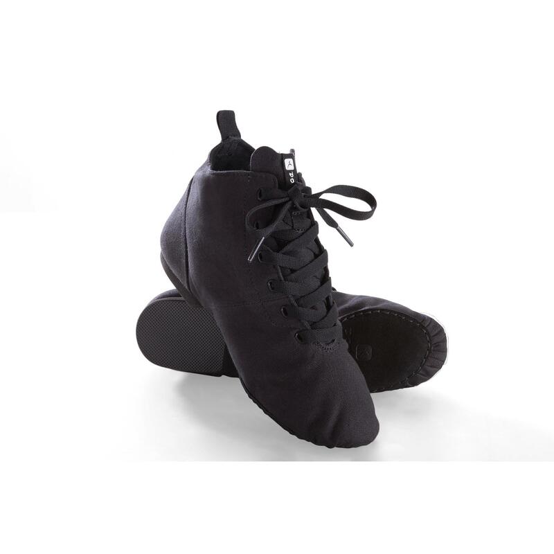 Hoge stoffen schoenen moderne dans zwart