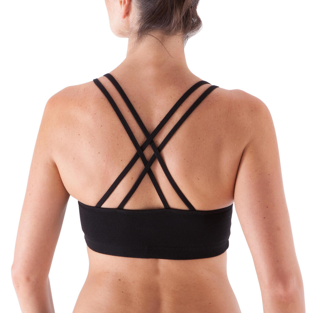 Women's Dance Crop Top with Cross-Over Straps 