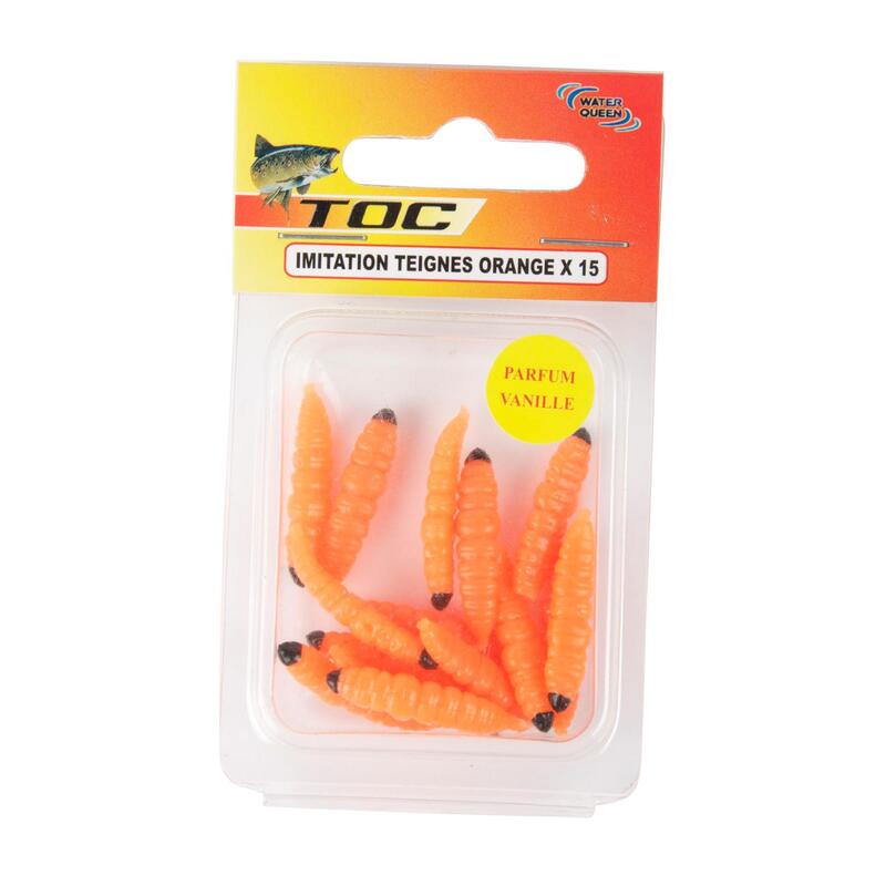 Cebo Pesca Trucha Estanque Cebos Imitación Polillas Naranja X15