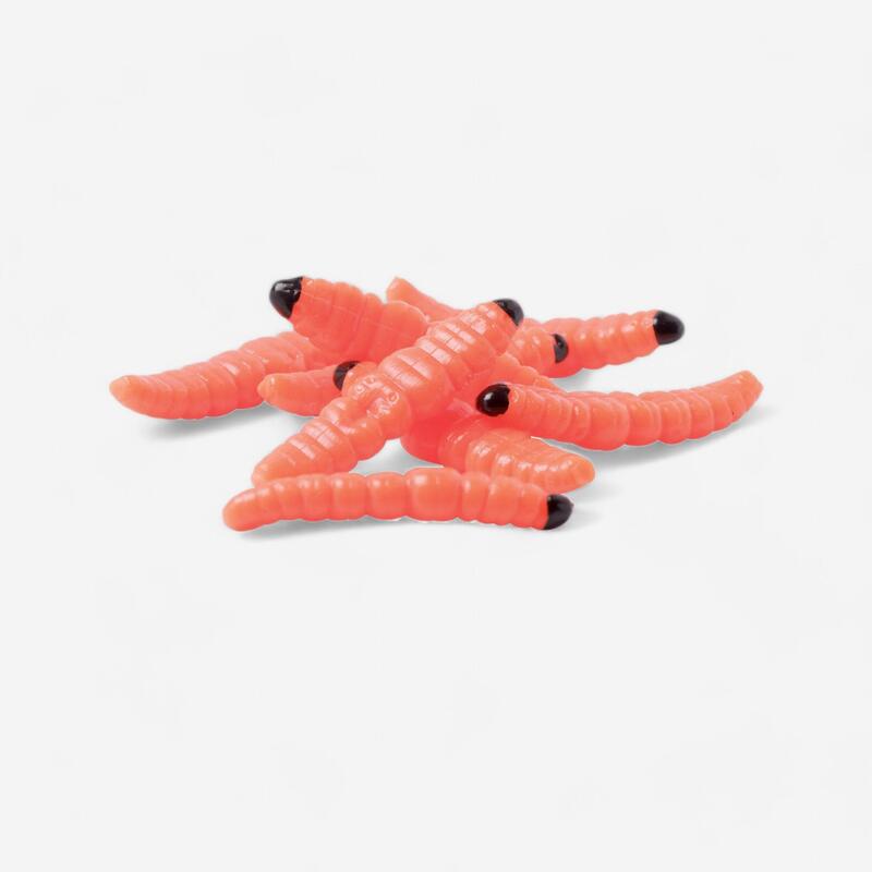 Cebo Pesca Trucha Estanque Cebos Imitación Polillas Naranja X15