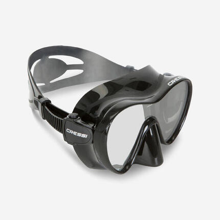 Masque Plongée CRESSI Frameless, sans cerclage avec surmoulage - F1 noir