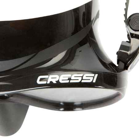 Adult Snorkelling and Sea Diving Frameless Mask Cressi F1 black