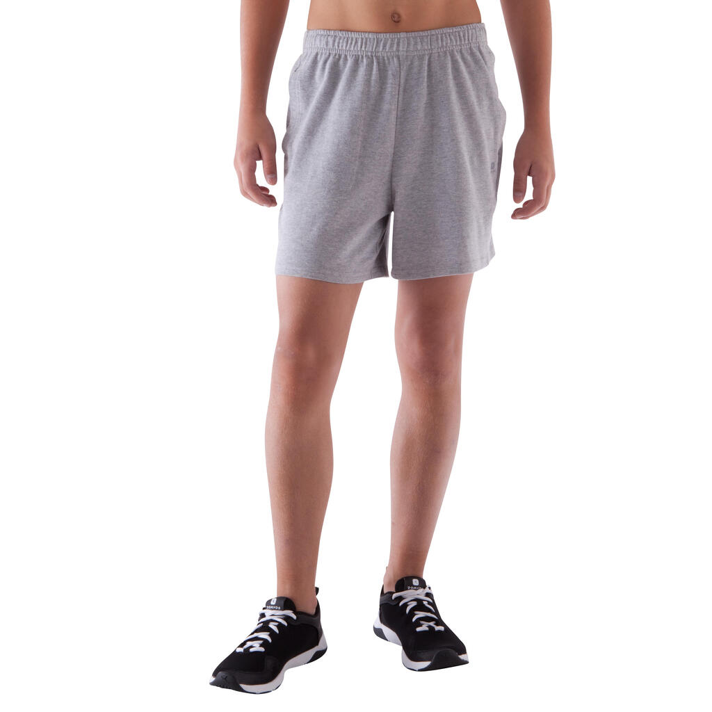 Sporthose kurz Kinder grau