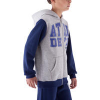 Boy's Hooded Gym Jacket - Grey/Blue