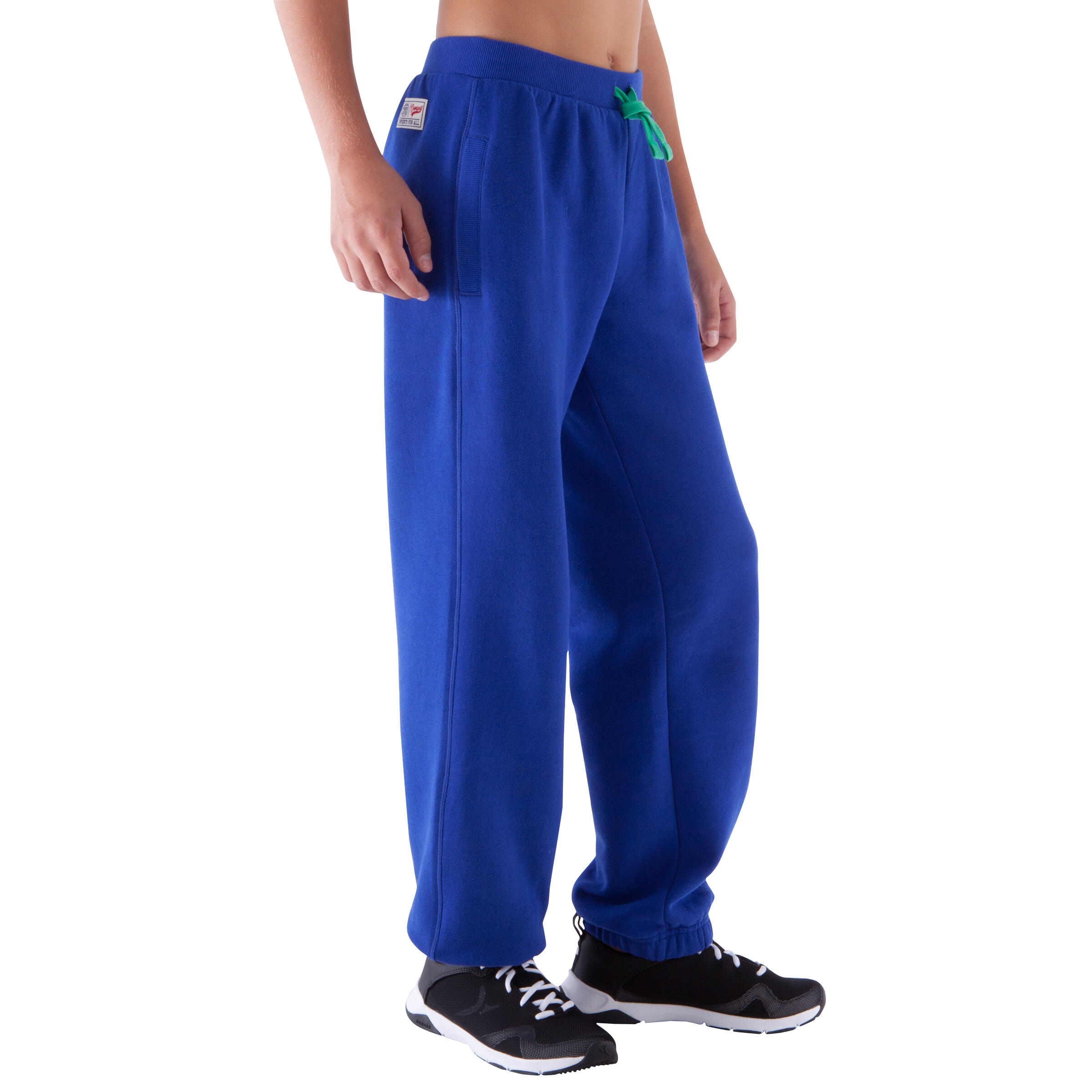 Boys' Brushed Jersey Gym Trousers - Blue 3/12