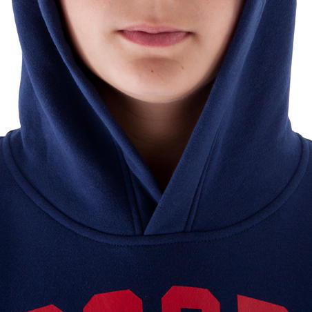 Boys' Gym Hooded Sweatshirt - Navy Blue