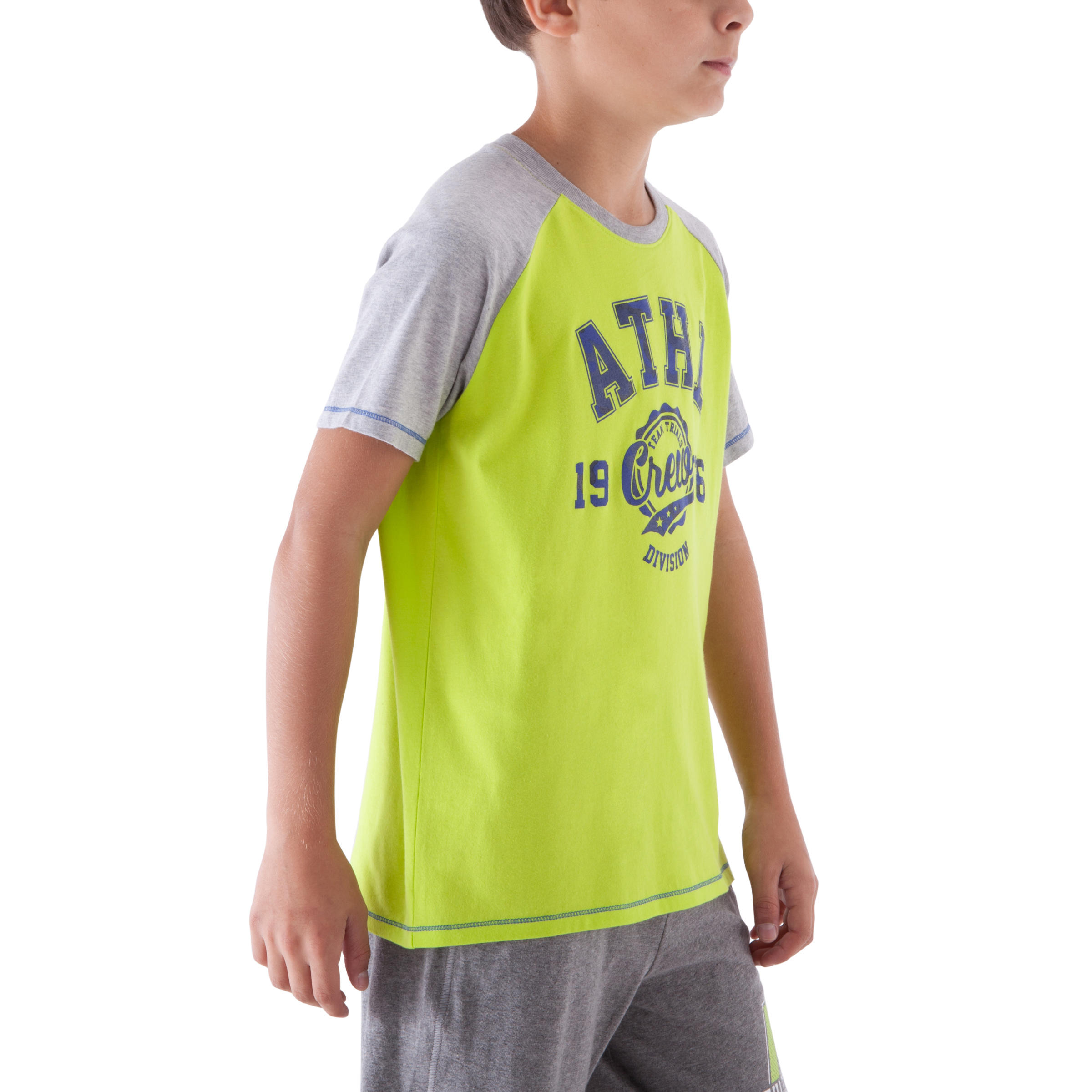 Boys' Gym T-shirt - Green/Grey 9/12