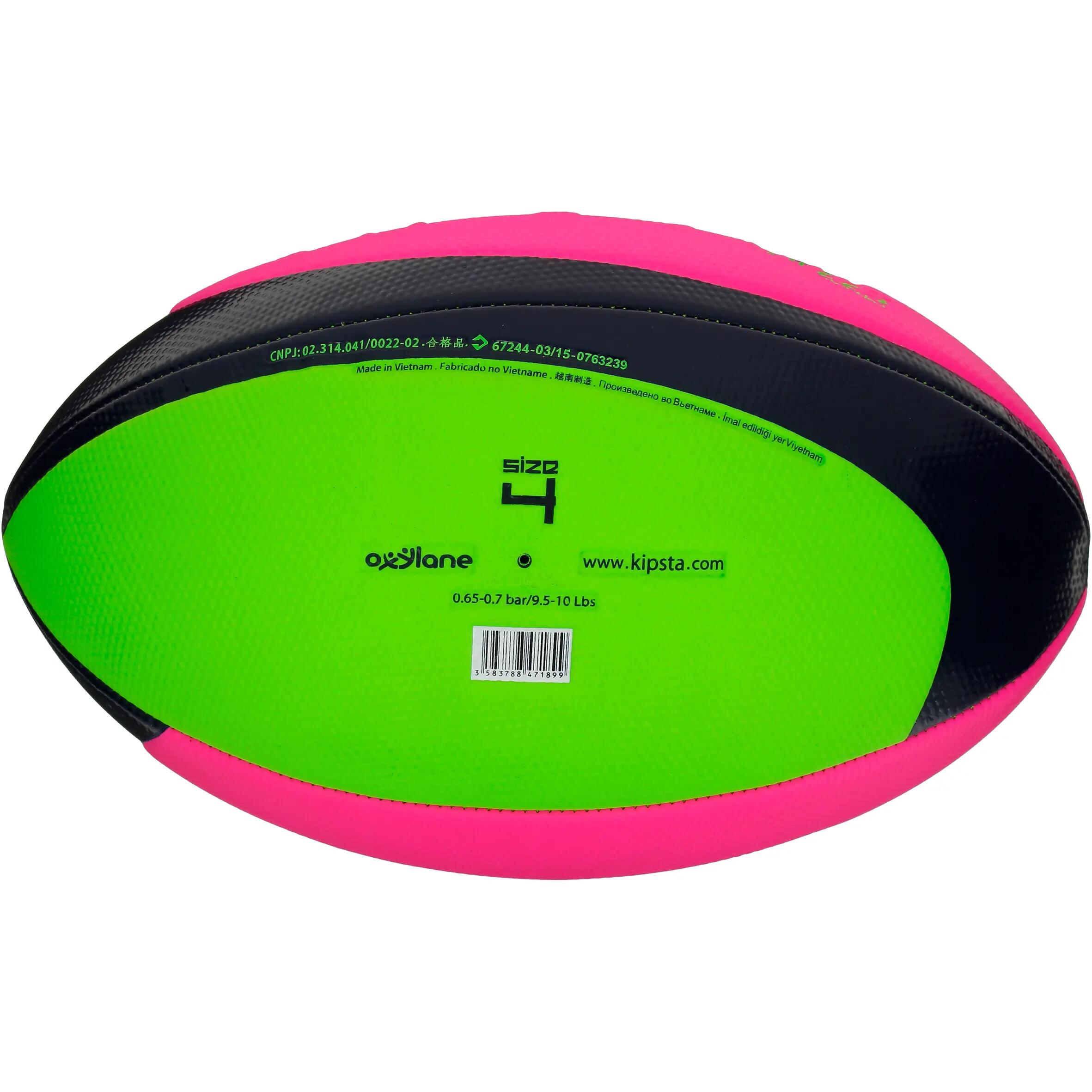 Beach Rugby Ball - Size 4 Green Pink 4/11