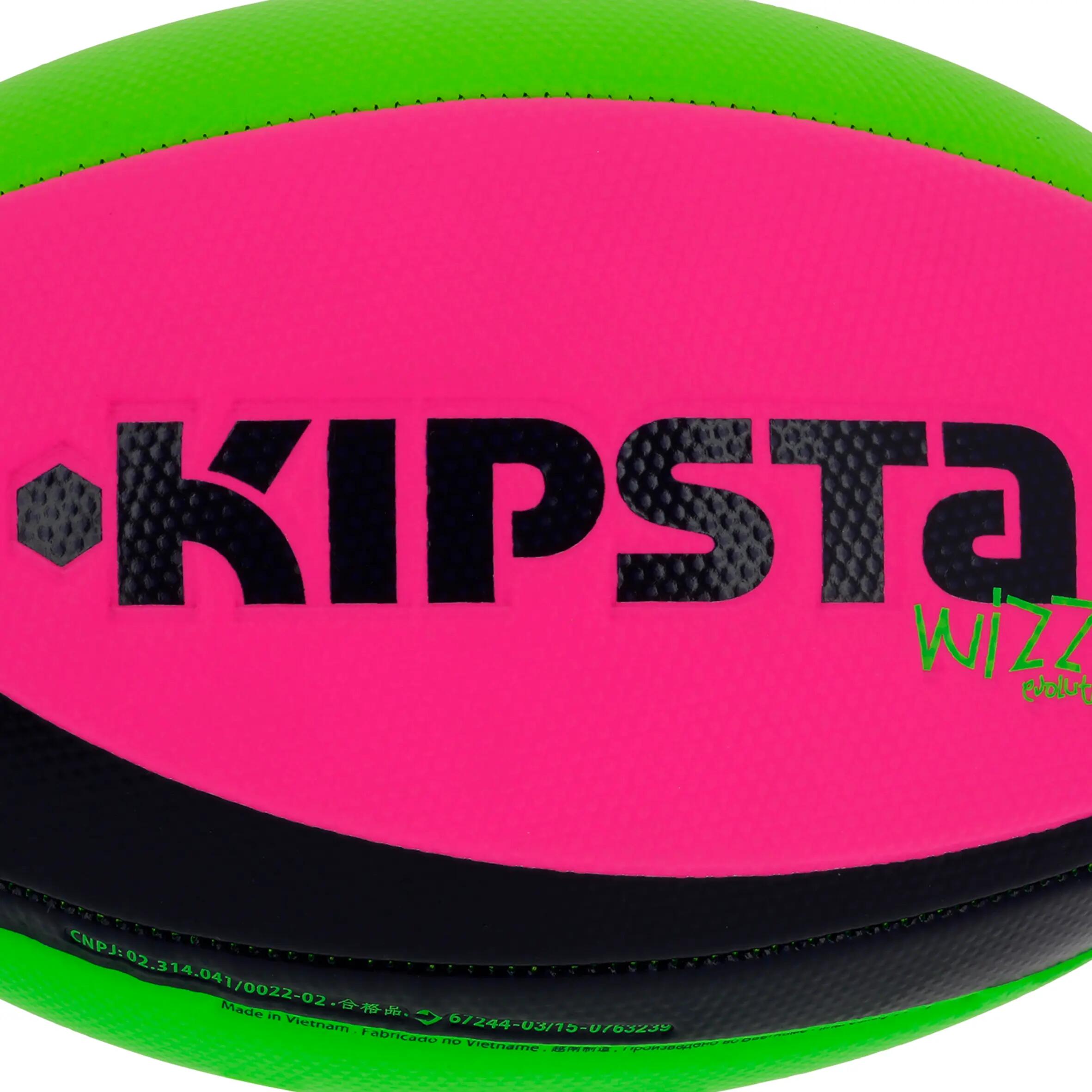 Beach Rugby Ball - Size 4 Green Pink 8/11