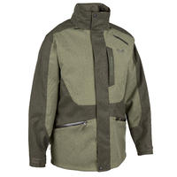 VESTE TRAQUE CHASSE SUPERTRACK 300 IMPERMEABLE VERT