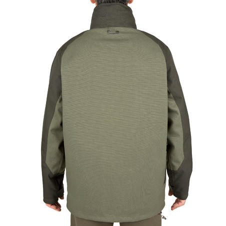 VESTE TRAQUE CHASSE SUPERTRACK 300 IMPERMEABLE VERT