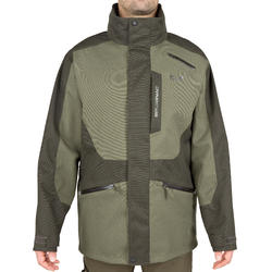 VESTE TRAQUE CHASSE SUPERTRACK 300 IMPERMEABLE VERT