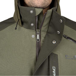 VESTE TRAQUE CHASSE SUPERTRACK 300 IMPERMEABLE VERT