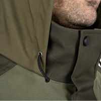 VESTE TRAQUE CHASSE SUPERTRACK 300 IMPERMEABLE VERT