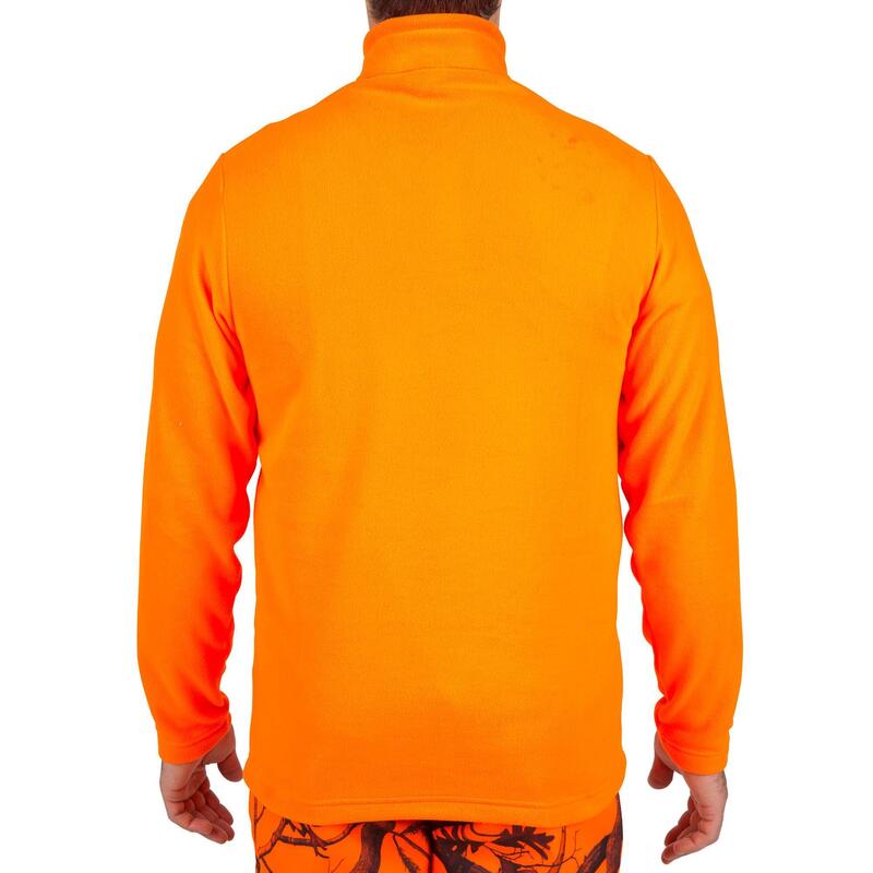 Polaire chasse 100 orange fluo