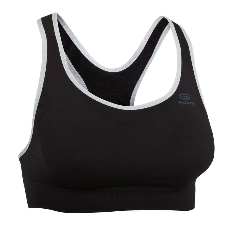 CLASSIC PADDED RUNNING CROP TOP - BLACK