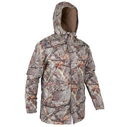 VESTE CHASSE CHAUDE 100 CAMOUFLAGE MARRON