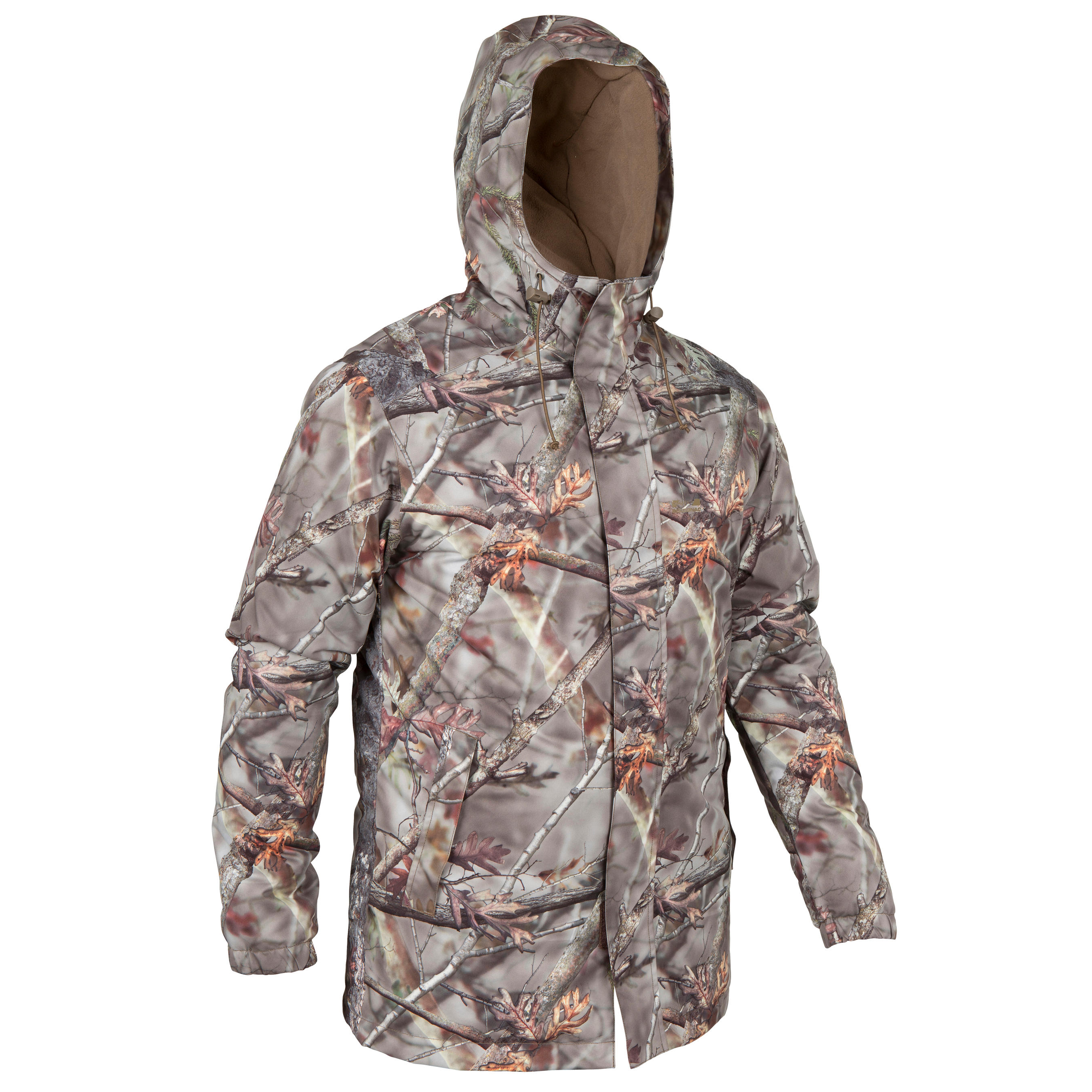 JAGDREGENJACKE POSIKAM 100 CAMOUFLAGE BRAUN Solognac DECATHLON