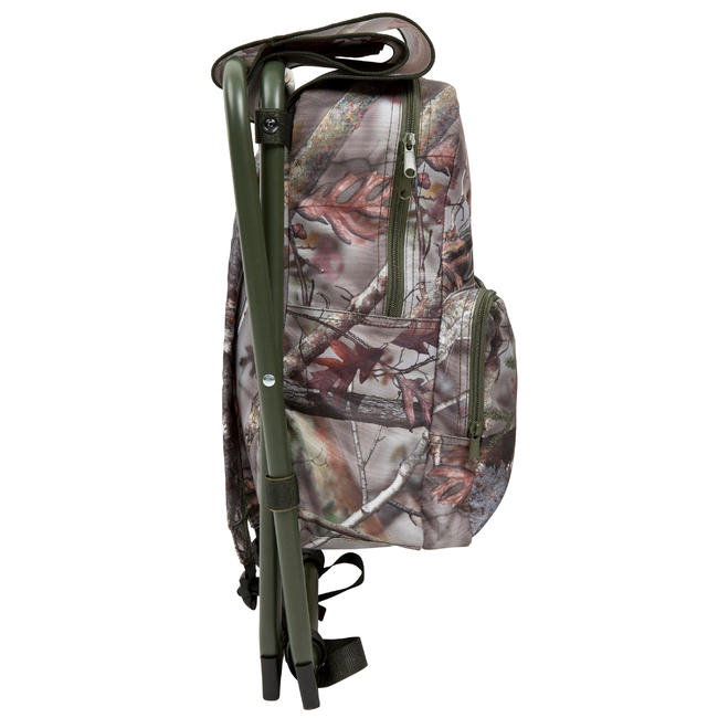 Hunting backpack chair - camouflage brown