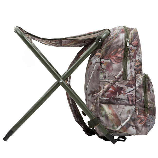 Hunting backpack chair camouflage brown