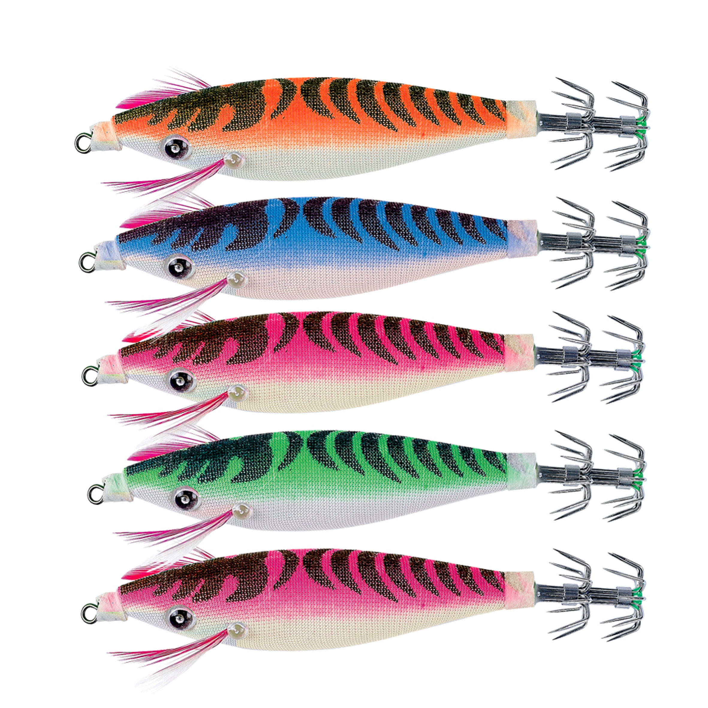 Floating Squider Pack x5 Sea Fishing Jigs FLASHMER