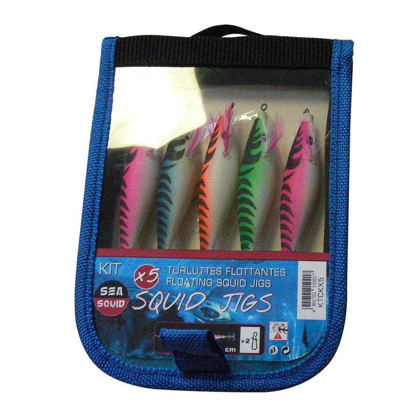 Pack Jibioneras Squider Pesca Sepias Calamares Flotantes x5