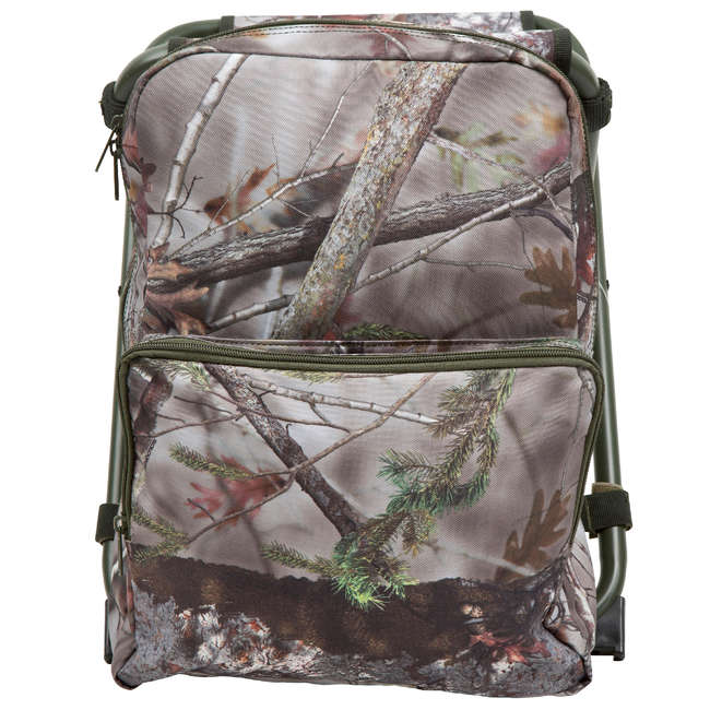 SOLOGNAC HUNTING BACKPACK CHAIR CAMOUFLAGE BROWN Decathlon