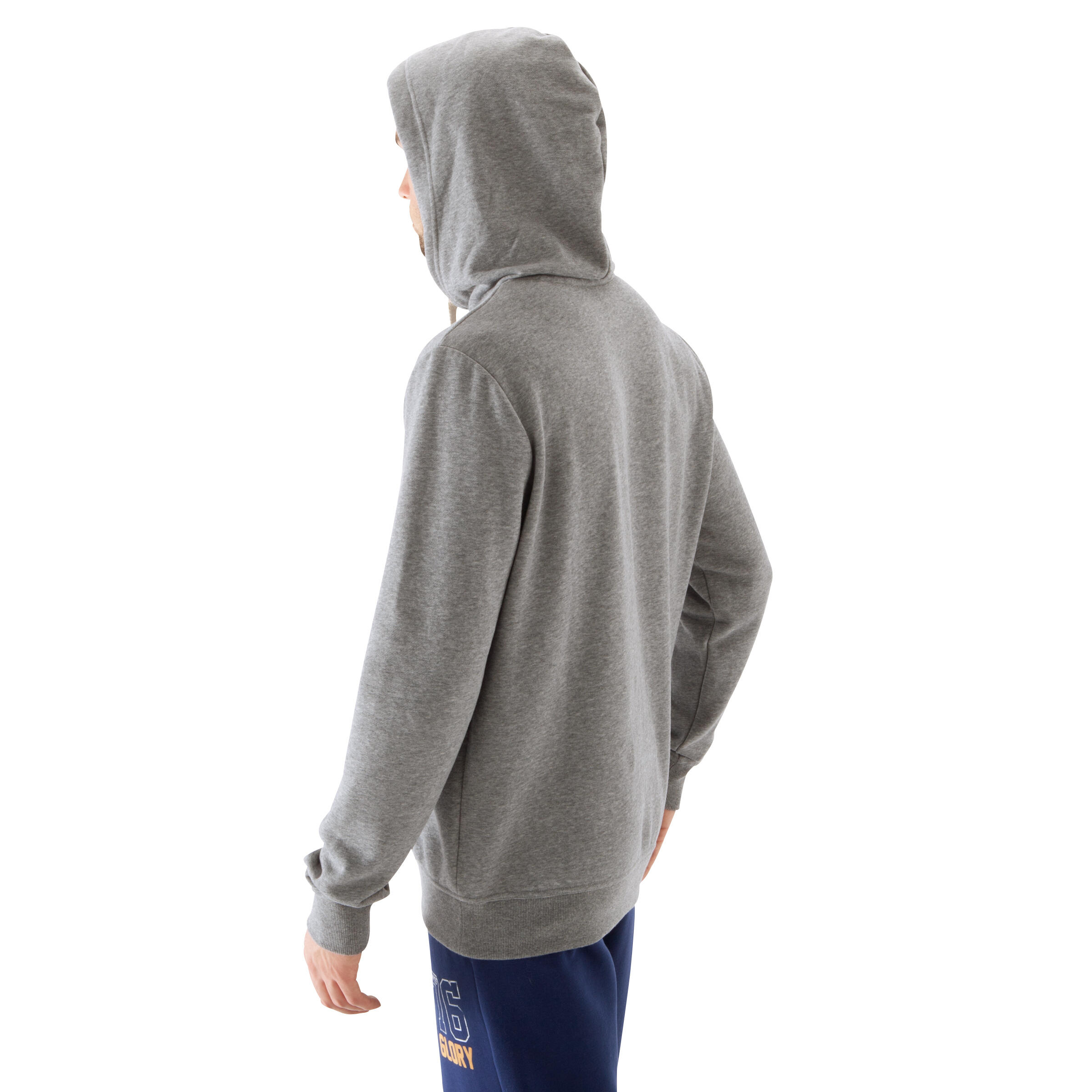 BODYBUILDING HOODED SWEATSHIRT - PRINT - GREY 5/13
