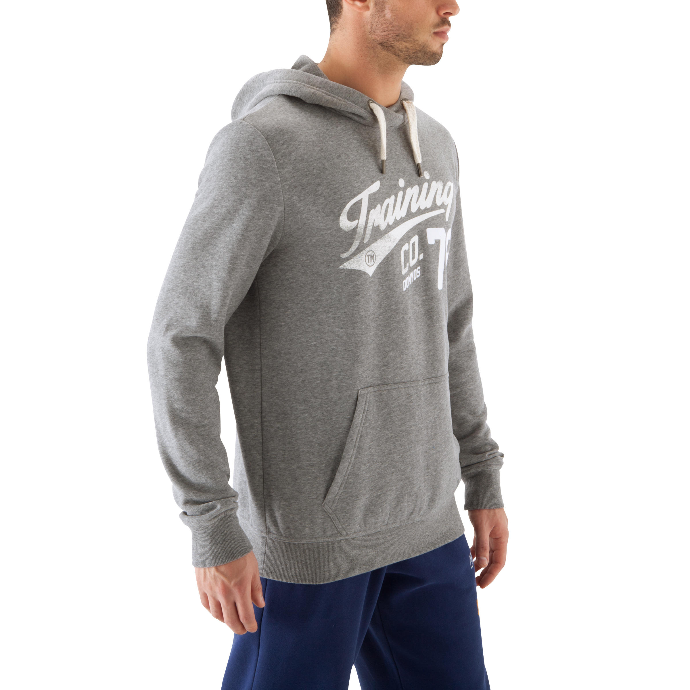 BODYBUILDING HOODED SWEATSHIRT - PRINT - GREY 4/13