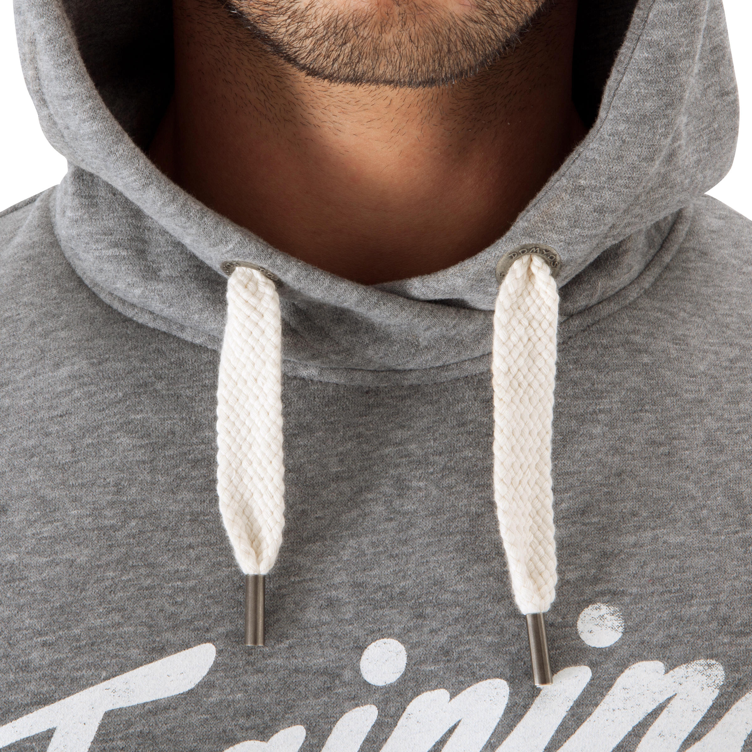 BODYBUILDING HOODED SWEATSHIRT - PRINT - GREY 7/13