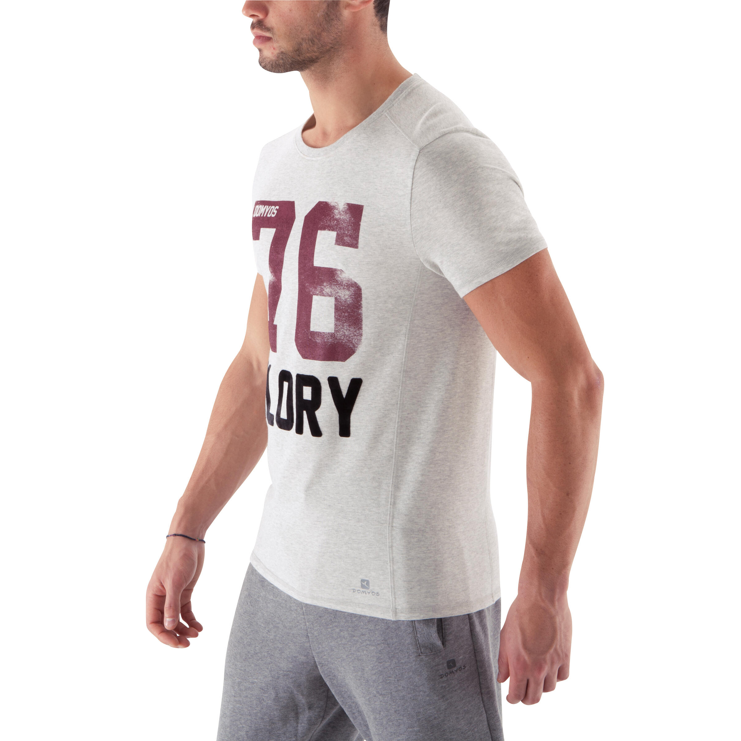DRY SKIN BODYBUILDING REGULAR FIT T-SHIRT - PRINT - LIGHT GREY 5/11