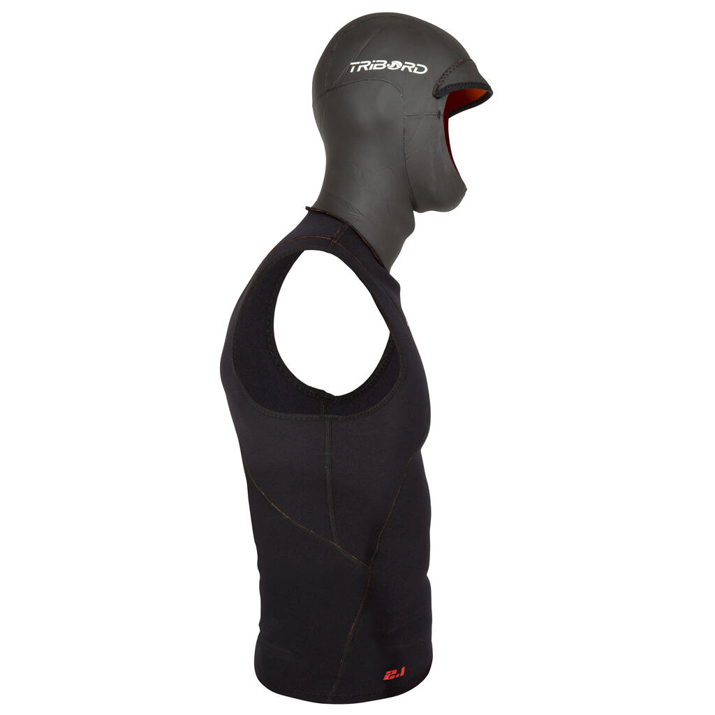 Surfing Top 1 mm Neoprene with 2 mm Built-In Hood