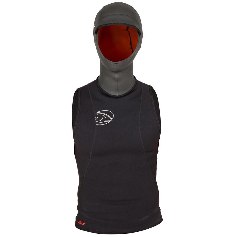 Top néoprène 1 mm avec cagoule surf 2 mm intégrée