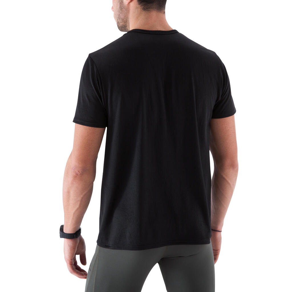 Breathe Fitness Print T-shirt - Black