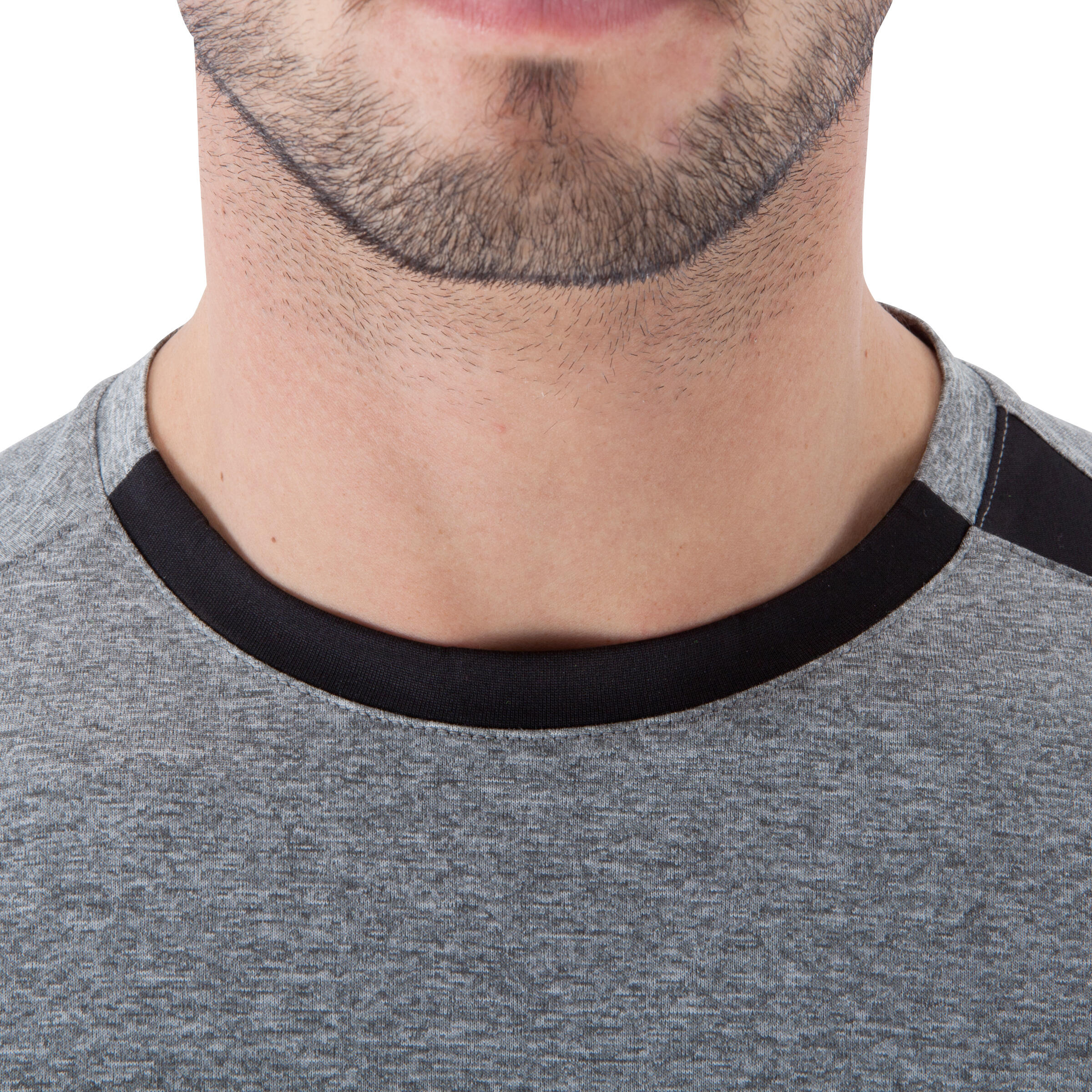 Breathe Light Fitness Print T-shirt - Light Mottled Grey 7/13