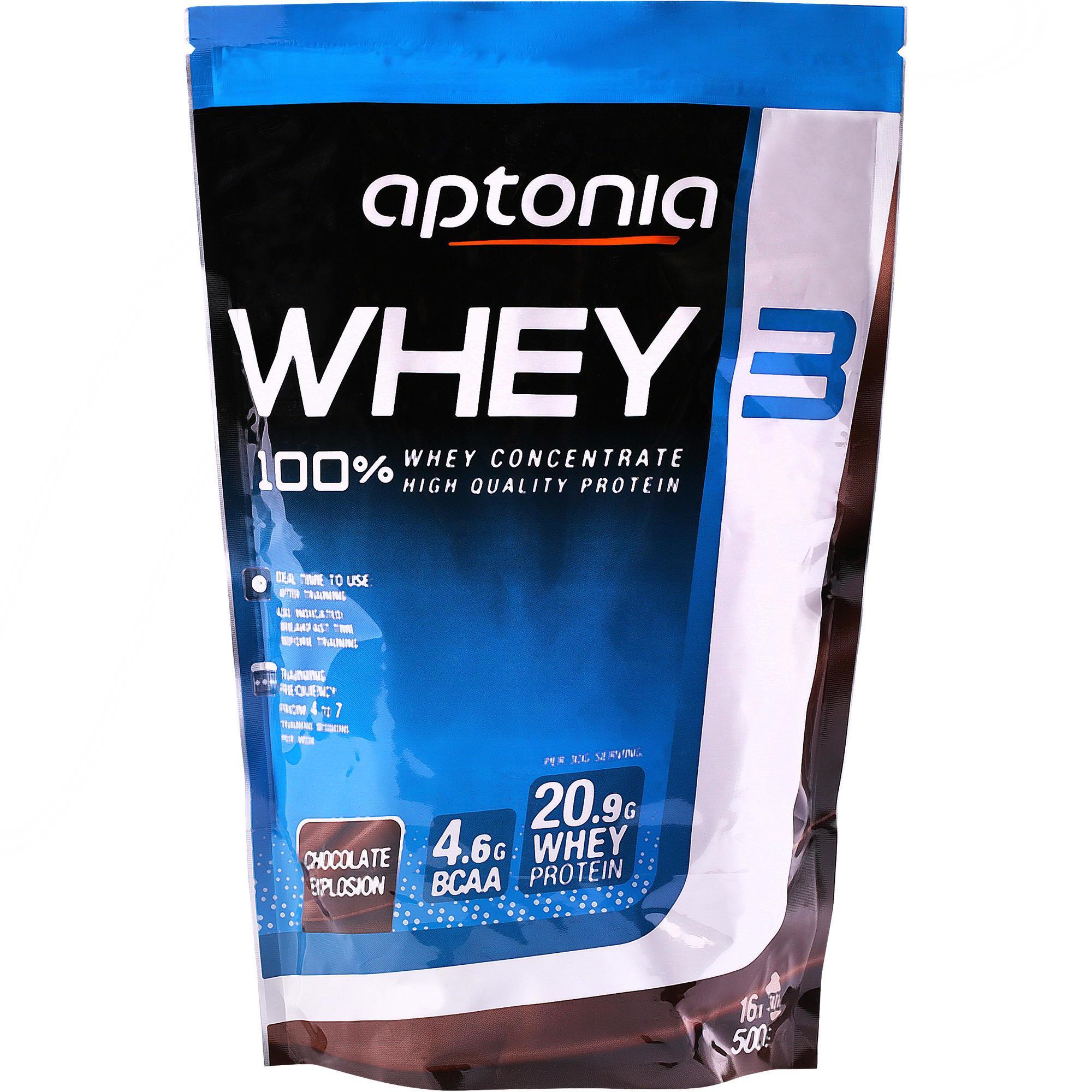 PROTEÍNA WHEY 3 chocolate 500g Domyos Decathlon