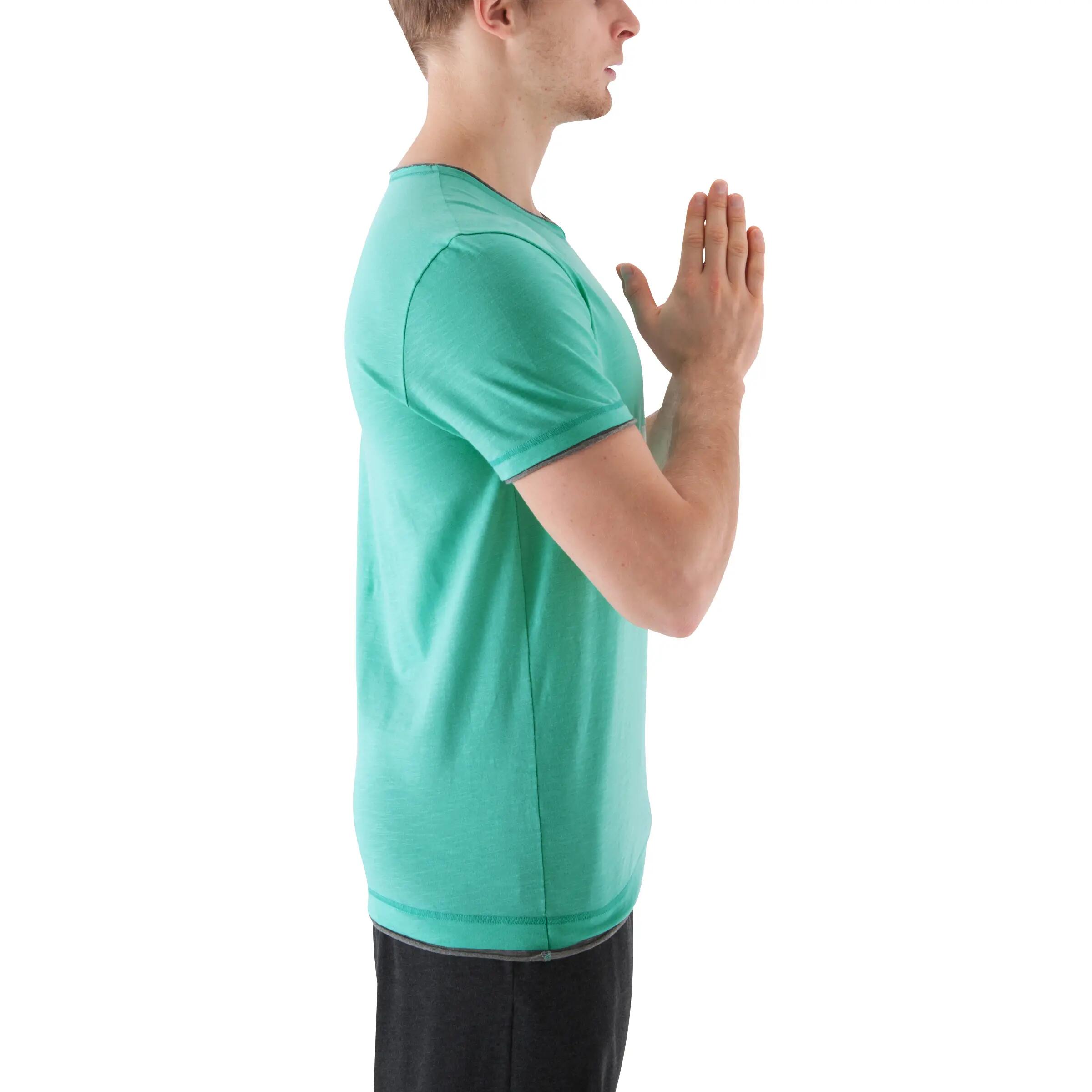 Gentle Gymnastics Yoga and Pilates Short-Sleeved Print T-shirt - Green 3/10