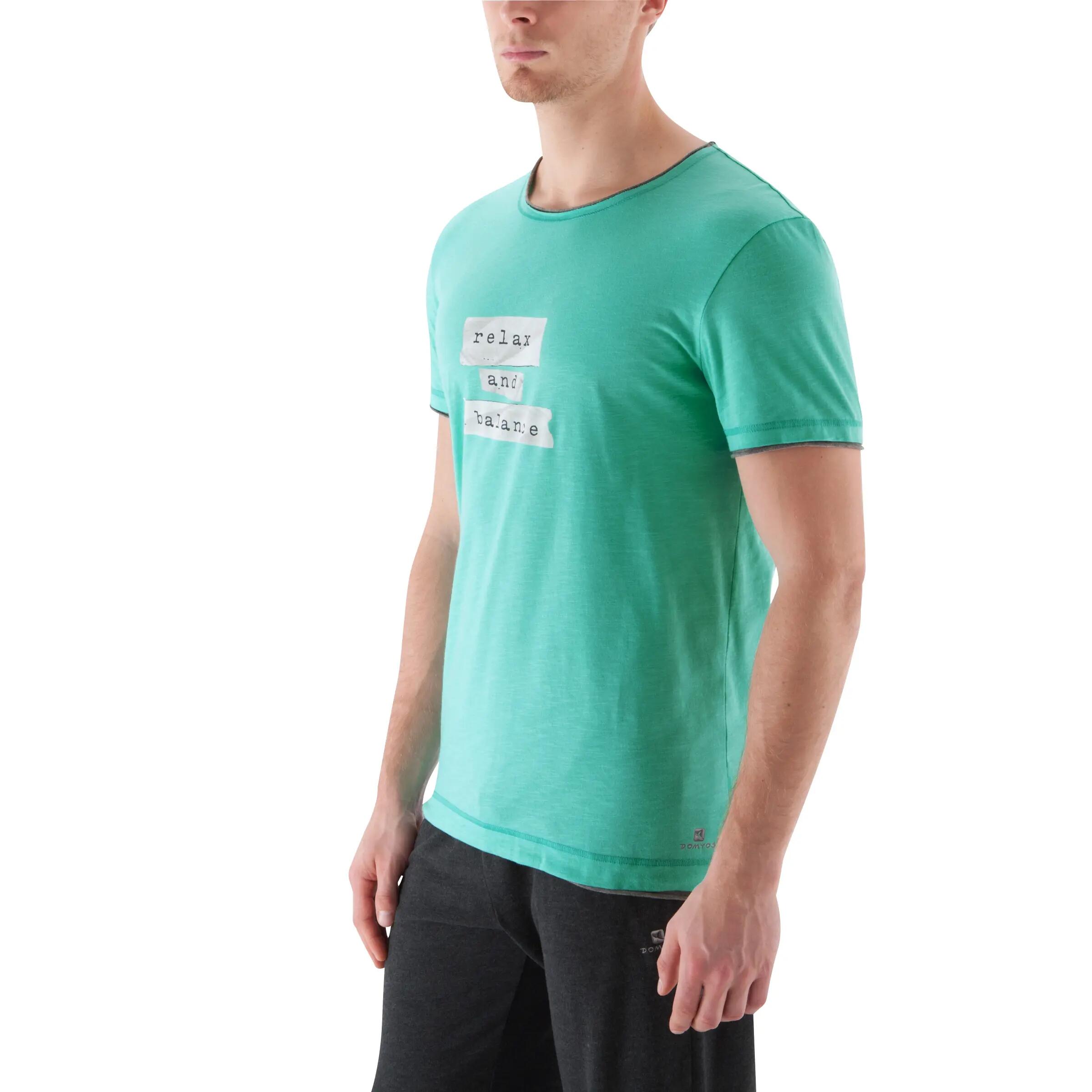 Gentle Gymnastics Yoga and Pilates Short-Sleeved Print T-shirt - Green 4/10