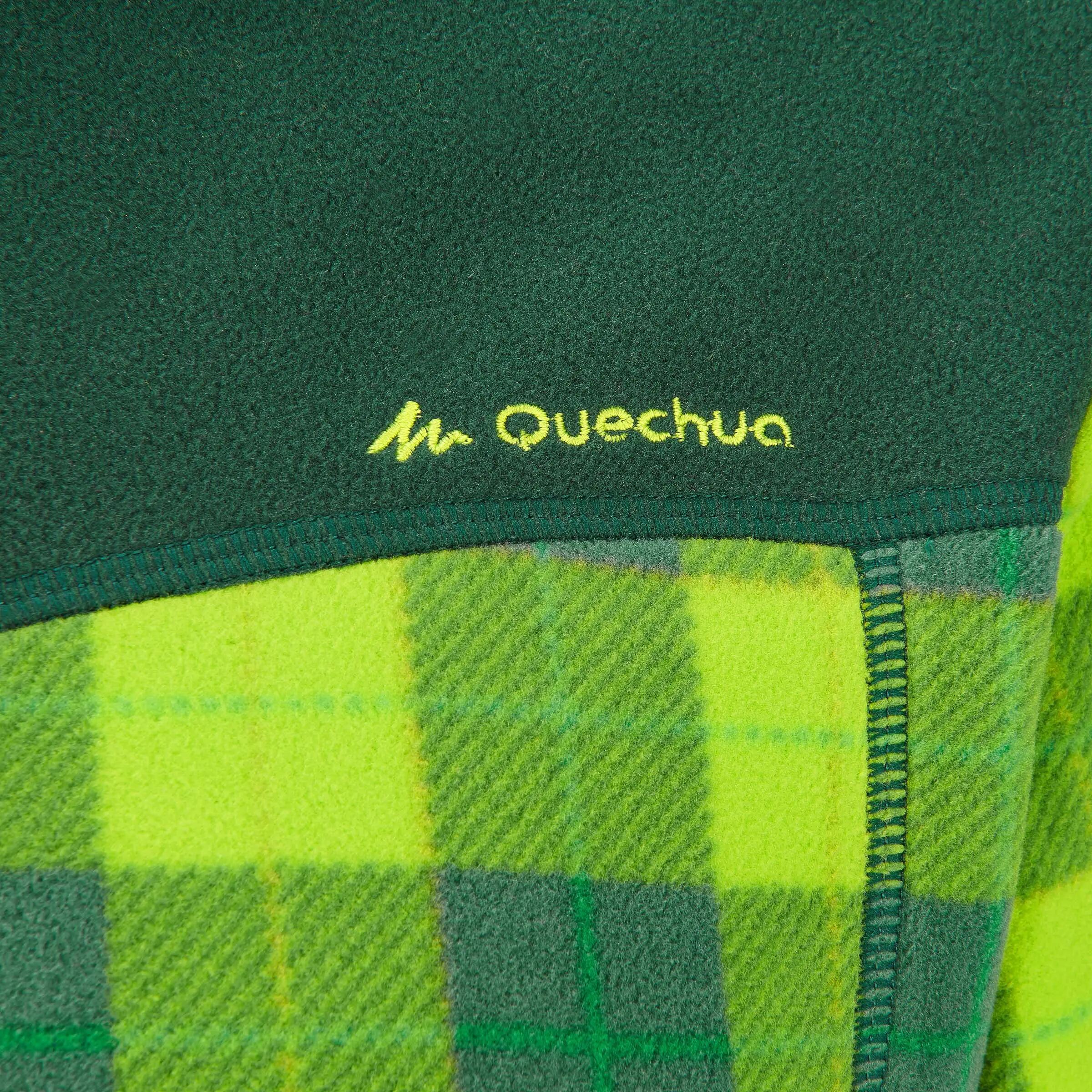 Forclaz 200 Men's Hiking Fleece - green check 6/12