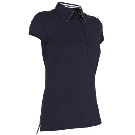 100 Women's Sailing Polo Shirt - Dark Blue