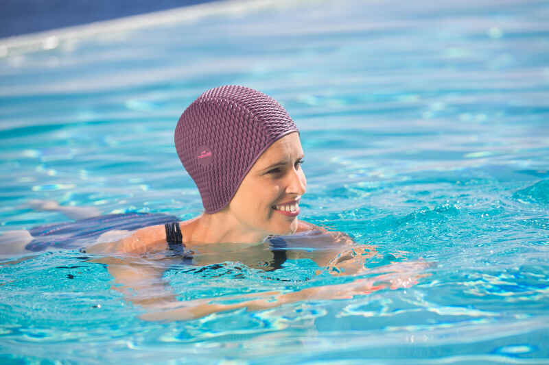 WAFFLE SWIM CAP - PURPLE