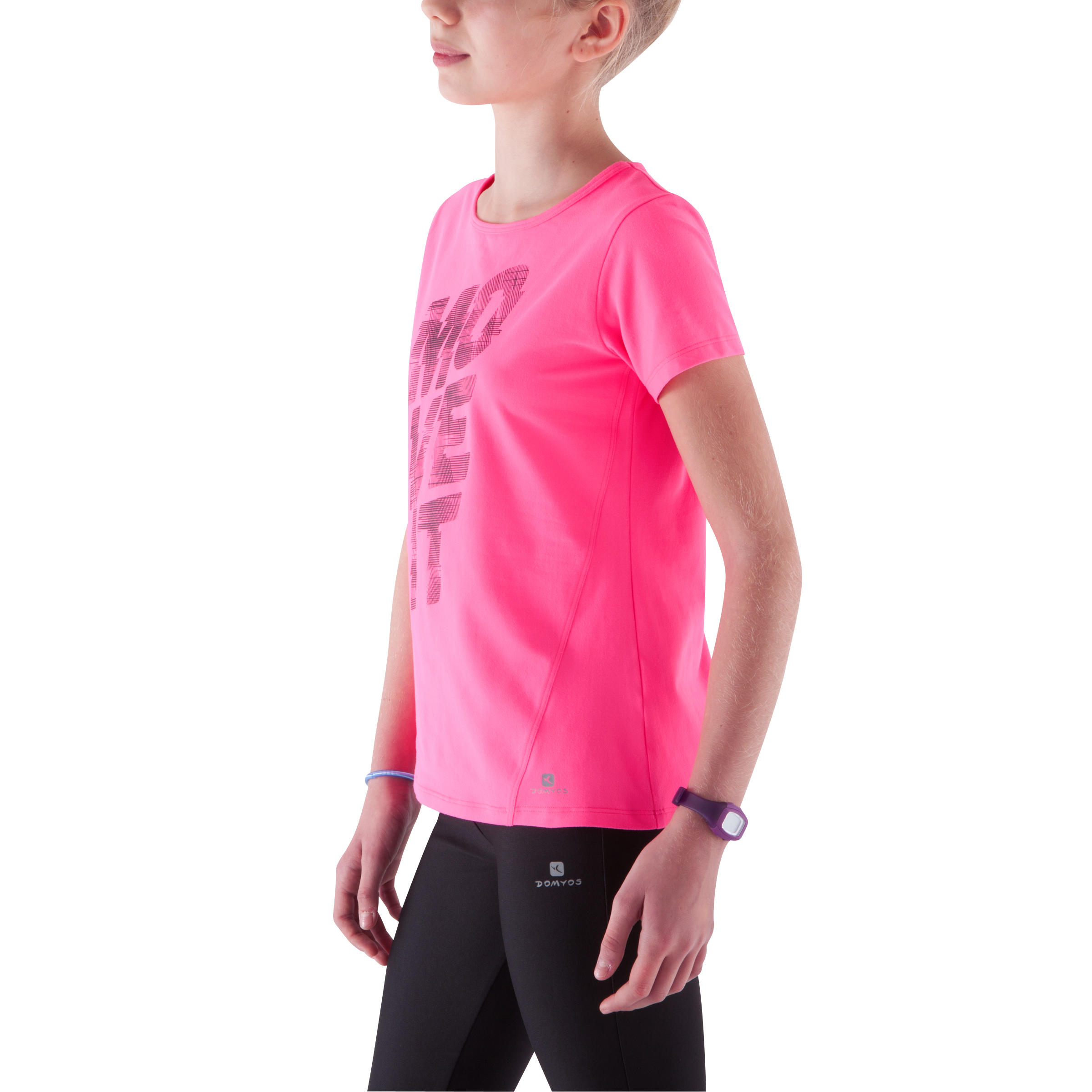 Breathe Girls' Gym Print T-Shirt - Pink 5/11
