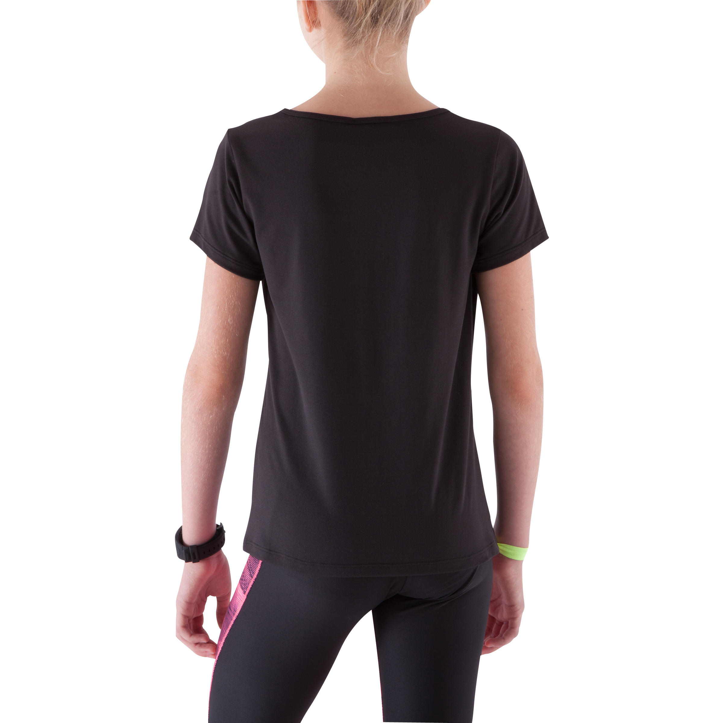 Breathe Girls' Gym Print T-Shirt - Black 4/12