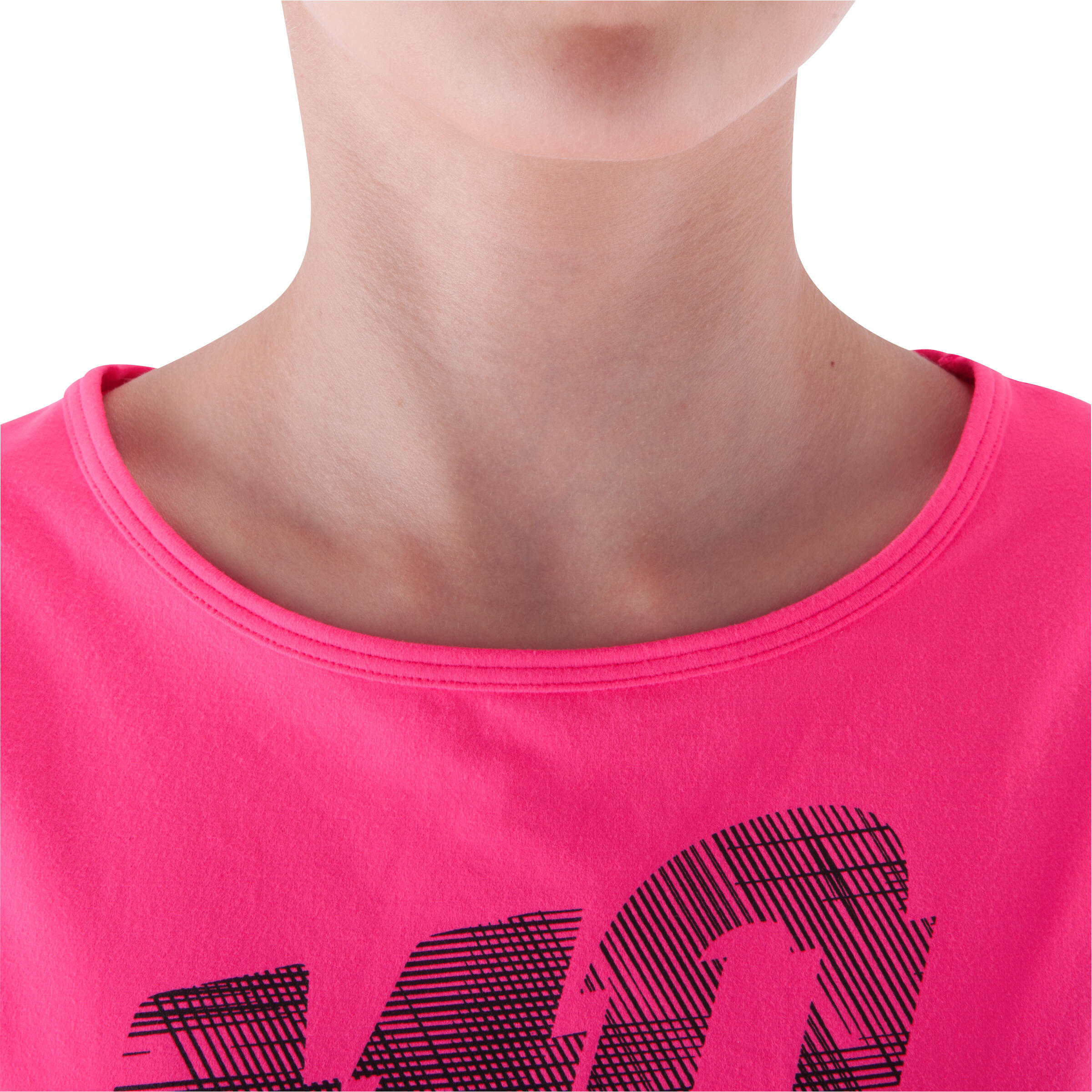 Breathe Girls' Gym Print T-Shirt - Pink 6/11