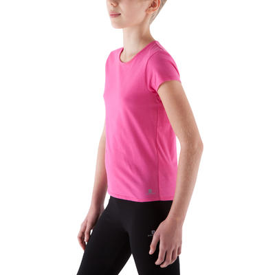 T-Shirt manches courtes Gym fille rose