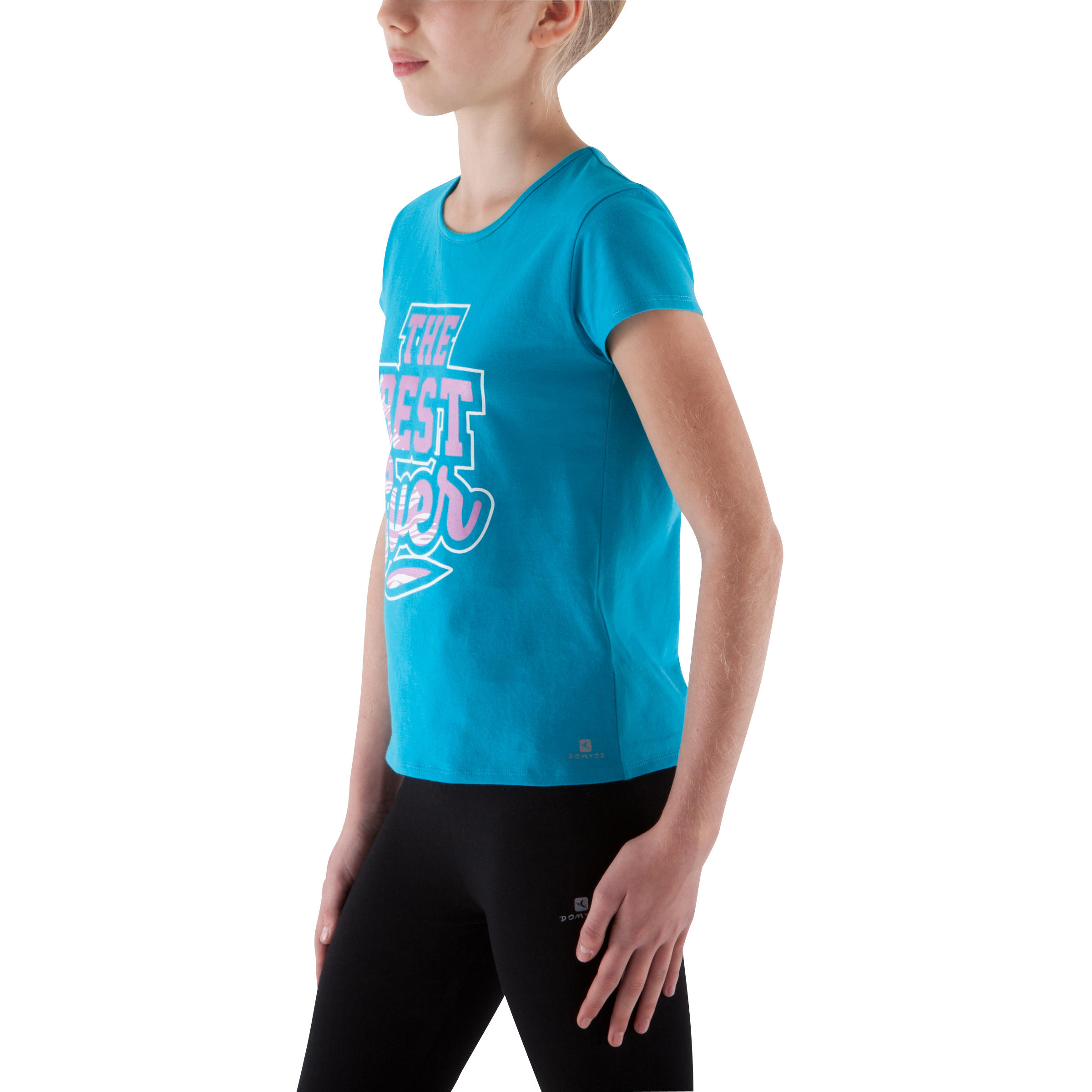 Girls' Gym T-shirt - Blue 11/12